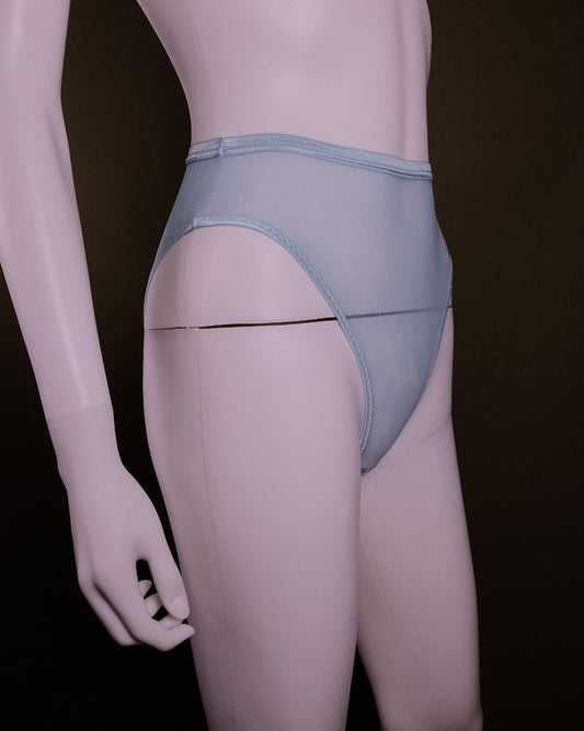 Mesh High-Waist Panty (Sky)